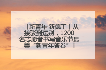 新青年·新德工丨从接驳到送别，1200名志愿者书写音乐节最美“新青年答卷”