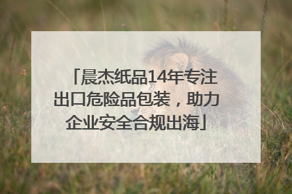晨杰纸品14年专注出口危险品包装，助力企业安全合规出海