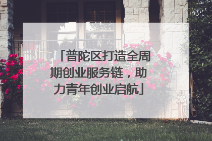 普陀区打造全周期创业服务链，助力青年创业启航