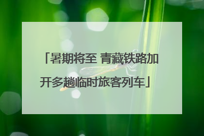 暑期将至 青藏铁路加开多趟临时旅客列车