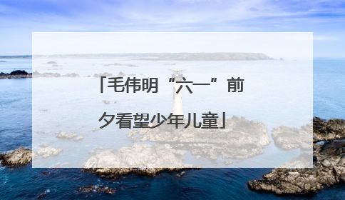 毛伟明“六一”前夕看望少年儿童