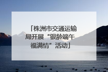株洲市交通运输局开展“银龄端午福满情”活动
