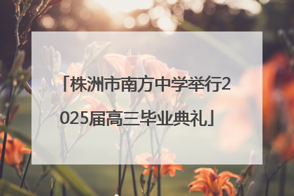 株洲市南方中学举行2025届高三毕业典礼
