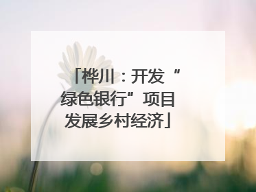 桦川：开发“绿色银行”项目发展乡村经济