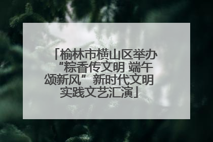 榆林市横山区举办“粽香传文明 端午颂新风”新时代文明实践文艺汇演