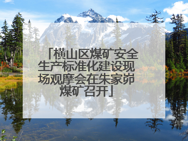 横山区煤矿安全生产标准化建设现场观摩会在朱家峁煤矿召开