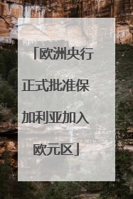 欧洲央行正式批准保加利亚加入欧元区