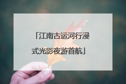 江南古运河行浸式光影夜游首航