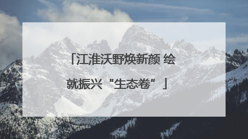 江淮沃野焕新颜 绘就振兴“生态卷”