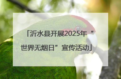 沂水县开展2025年“世界无烟日”宣传活动