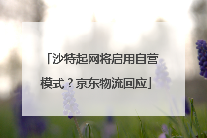 沙特起网将启用自营模式？京东物流回应