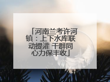 河南兰考许河镇：上下水库联动提灌 干群同心力保丰收