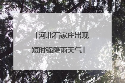 河北石家庄出现短时强降雨天气