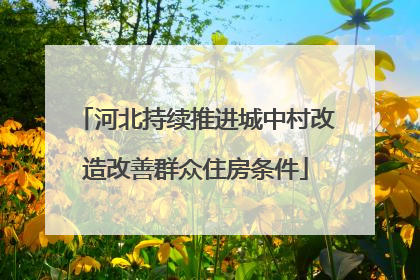河北持续推进城中村改造改善群众住房条件