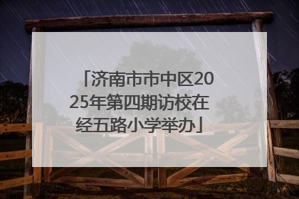 济南市市中区2025年第四期访校在经五路小学举办