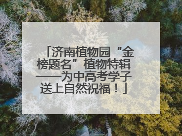 济南植物园“金榜题名”植物特辑——为中高考学子送上自然祝福！