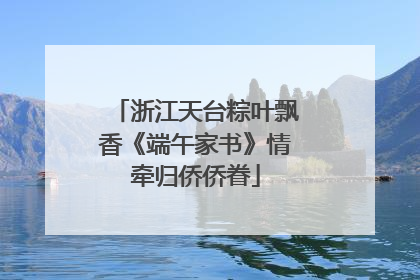浙江天台粽叶飘香《端午家书》情牵归侨侨眷