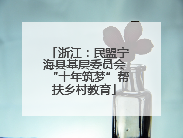 浙江：民盟宁海县基层委员会“十年筑梦”帮扶乡村教育