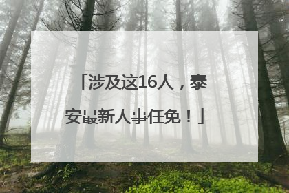 涉及这16人，泰安最新人事任免！