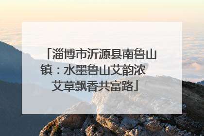 淄博市沂源县南鲁山镇:水墨鲁山艾韵浓 艾草飘香共富路