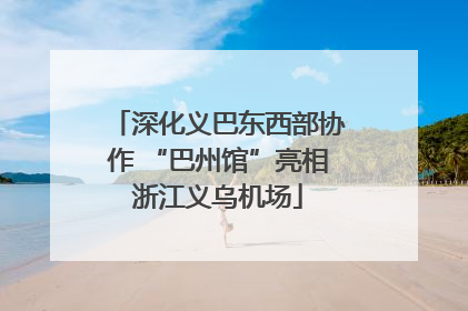 深化义巴东西部协作 “巴州馆”亮相浙江义乌机场