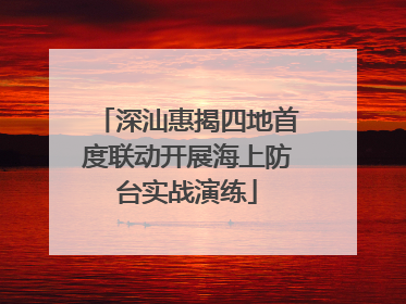深汕惠揭四地首度联动开展海上防台实战演练