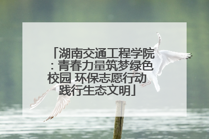 湖南交通工程学院：青春力量筑梦绿色校园 环保志愿行动践行生态文明