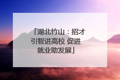 湖北竹山：招才引智进高校 促进就业助发展