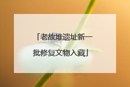 老故堆遗址新一批修复文物入藏