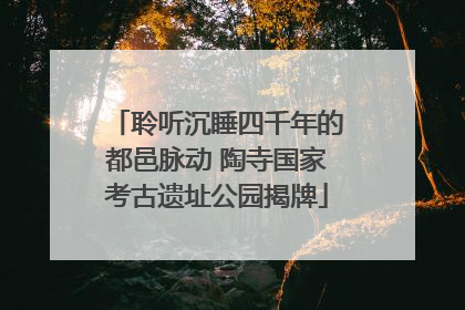 聆听沉睡四千年的都邑脉动 陶寺国家考古遗址公园揭牌