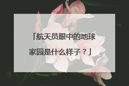 航天员眼中的地球家园是什么样子？
