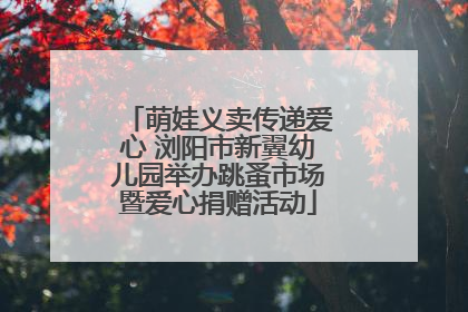 萌娃义卖传递爱心 浏阳市新翼幼儿园举办跳蚤市场暨爱心捐赠活动