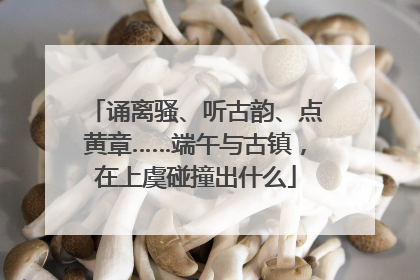 诵离骚、听古韵、点黄章……端午与古镇，在上虞碰撞出什么