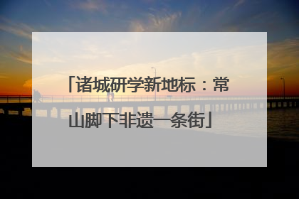 诸城研学新地标：常山脚下非遗一条街