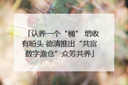 认养一个“桶” 增收有盼头 德清推出“共富数字渔仓”众筹共养