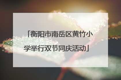 衡阳市南岳区黄竹小学举行双节同庆活动