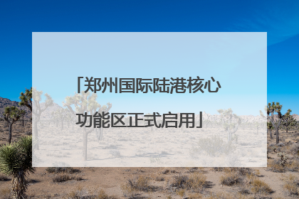郑州国际陆港核心功能区正式启用