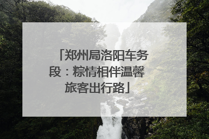 郑州局洛阳车务段：粽情相伴温馨旅客出行路