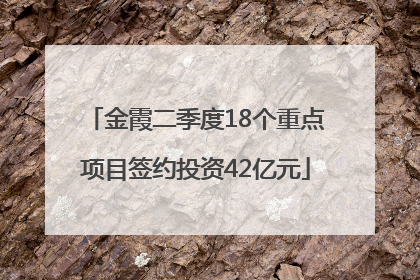 金霞二季度18个重点项目签约投资42亿元