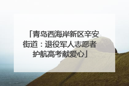 青岛西海岸新区辛安街道：退役军人志愿者护航高考献爱心
