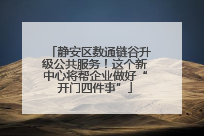 静安区数通链谷升级公共服务！这个新中心将帮企业做好“开门四件事”