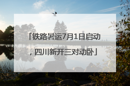 铁路暑运7月1日启动，四川新开三对动卧