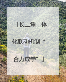 长三角一体化联动机制“合力成拳”
