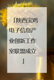 陕西宝鸡电子信息产业创新工作室联盟成立