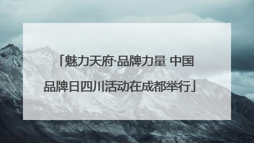 魅力天府·品牌力量 中国品牌日四川活动在成都举行