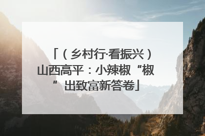 （乡村行·看振兴）山西高平：小辣椒“椒”出致富新答卷