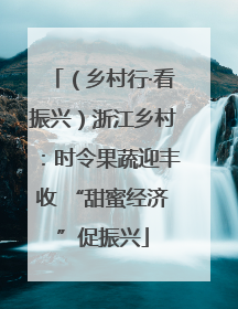 （乡村行·看振兴）浙江乡村：时令果蔬迎丰收 “甜蜜经济”促振兴