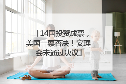 14国投赞成票，美国一票否决！安理会未通过决议
