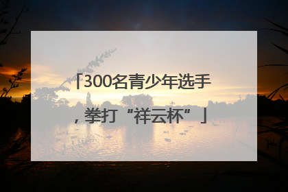 300名青少年选手，拳打“祥云杯”