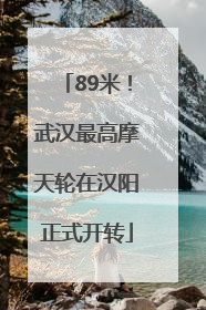 89米！武汉最高摩天轮在汉阳正式开转